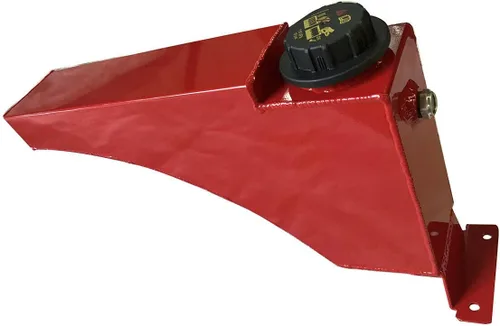 Vista 3 de Botella de depósito de expansión de tanque de recuperación de refrigerante con tapa compatible con 1999-2004 Super Duty Red