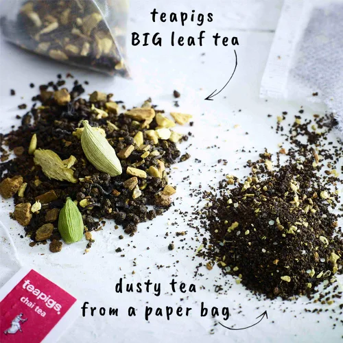 Vista 2 de Teapigs Bolsas de té Chai hechas con hojas enteras, 50 unidades (paquete de 1)