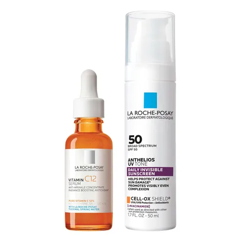 Vista 14 de La Roche-Posay Suero puro de Vitamina C al 12% para cara con ácido hialurónico y ácido salicílico, suero facial hidratante, aumenta la luminosidad