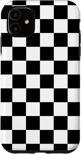 Vista 8 de Checked Chessboard Black Case for iPhone 17