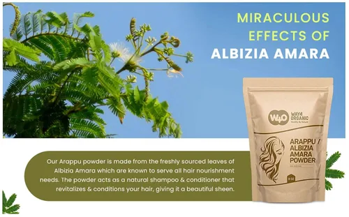 Vista 4 de Arappu/Albizia Amara Powder 8 oz, Champú natural y acondicionador para la reparación del cabello, cuidado del cuero cabelludo, cuidado del cabello