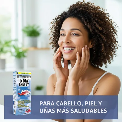 Vista 5 de Essential Source Tiras de energía B12 Metilcobalamina 2000mcg, 5 tiras