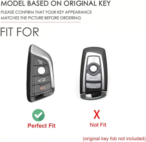 Vista 2 de Funda de llave de cuero genuino para BMW Serie 1 3 4 5 7 X1 X3 X4 X5 X6 X7 330i 530i 540i 730i 2018-2023, accesorios para estuche de llave Negro