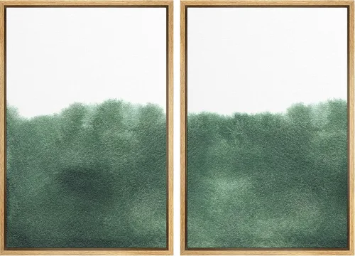 Vista 10 de SIGNWIN Lienzo enmarcado para pared, ilustraciones abstractas texturizadas en tonos beige terrosos, arte moderno, decorativo, contemporáneo
