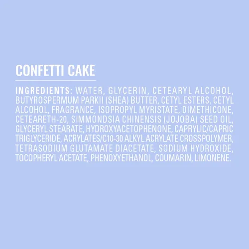 Vista 7 de Jergens Loción corporal de pastel de confeti de Shea Fusion, 14 fl oz Para pieles secas, loción corporal hidratante con manteca de karité