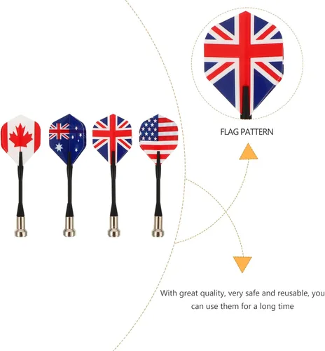 Vista 3 de Juego de objetivo divertido de seguridad de 12 piezas con banderas surtidas EE. UU. Reino Unido Canadá Australia reutilizable