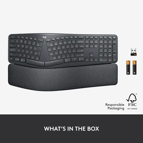 Vista 11 de Logitech Ergo K860 - Teclado inalámbrico ergonómico dividido