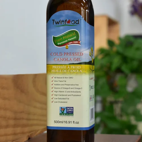 Vista 4 de Twinfood - Etiqueta clásica de aceite de canola, paquete doble de 16.9 fl oz, prensado en frío sin OMG para cocinar y aderezar (2 botellas)