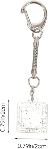 Vista 8 de Toyvian 2 Sets Mechanical Switch Key Wallet for Keys Music Keyboard Metal Keychain Plastic Metal Key Chain Key