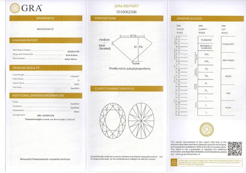 Vista 8 de espere Anillo de compromiso clásico de moissanita de 1.5 quilates con corte ovalado para siempre, oro sólido, anillo de novia de oro rosa de 14