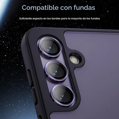 Vista 7 de JETech Protector de lente de cámara para Galaxy S24 Plus, violeta cobalto