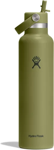 Vista 15 de Hydro Flask Water Bottle - Insulated Stainless Steel - Straw Lid, Non Spill, Leakproof 24 Oz Agave Green verde ( Agave Green )