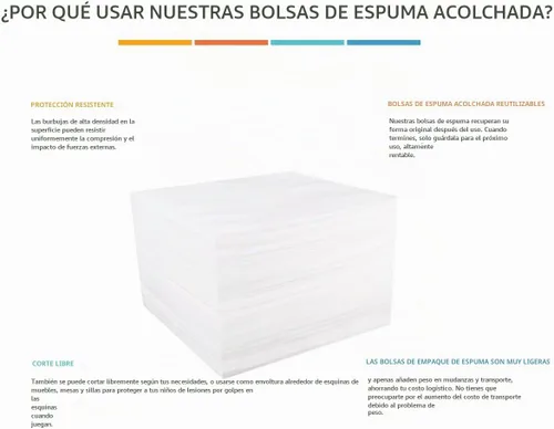 Vista 2 de Suministros de mudanza de 15 x 15 pulgadas, 50 bolsas de espuma