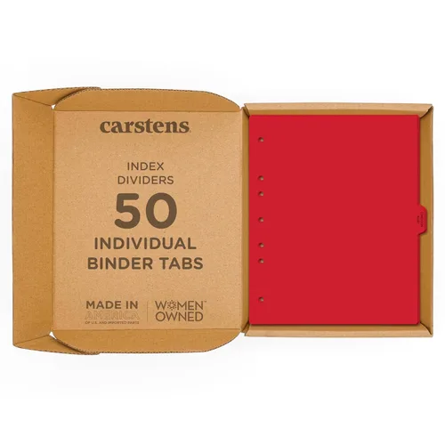 Vista 38 de Carstens - Heavy Duty Misc. Records Plastic Ring Binder Dividers, Side Tab, 1/9 Cut, Tab 5 Position, US Letter, Case of 50, (2616-59CS) - Ideal