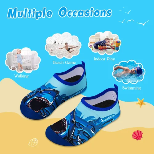 Vista 6 de Zapatos acuáticos, antideslizantes, de secado rápido, para playa, natación, caminata, para niños pequeños