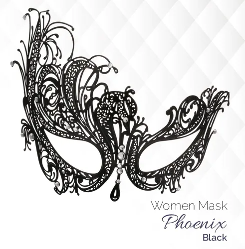 Vista 32 de Masquerade Mask for Couples Women and Men - 3 Pack Venetian Gold and Black Lace, Mardi Gras Mask