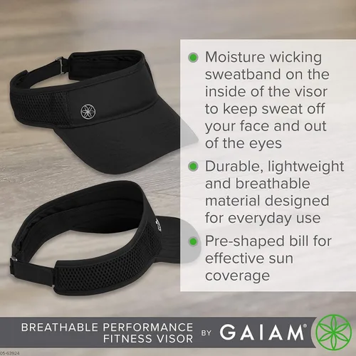 Vista 4 de Gaiam Sombrero de visera - Negro