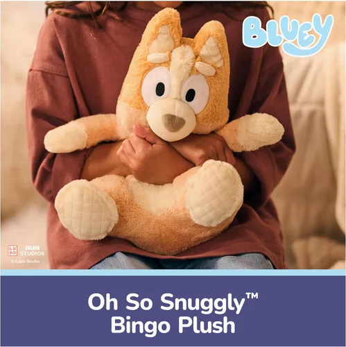 Vista 2 de GUND Peluche oficial de Bingo Oh So Snuggly, peluches de Bluey, juguete sensorial de peluche para bebés y niños pequeños, naranja, 12.5 pulgadas