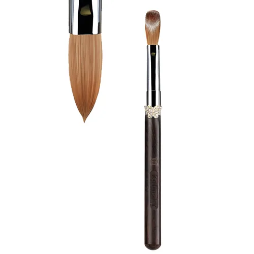 Vista 17 de Kolinsky - Cepillo de uñas acrílicas, 100% cabello Kolinsky, cepillo profesional de arte de uñas para aplicación acrílica, extensión de uñas
