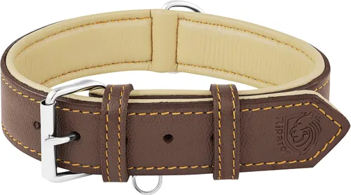 Vista 13 de Riparo Collar de perro de cuero ajustable – Collar de perro ancho resistente para perros pequeños, medianos, grandes y extra grandes con soporte Agua