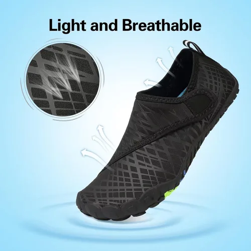 Vista 5 de Zapatos acuáticos para niños y niñas, suela ligera y cómoda, fácil de caminar, calzado acuático y deportivo antideslizante