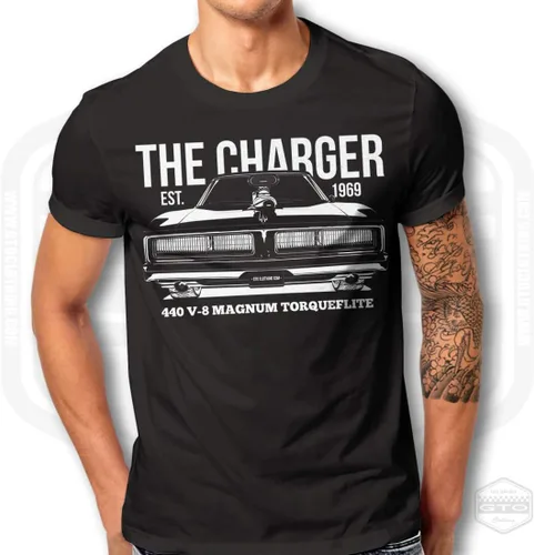 Vista 5 de 1969 Charger 440 Magnum Tribute - Camiseta para hombre, color negro, idea de regalo para fanáticos del coche americano S-6XL Fabricado en Estados