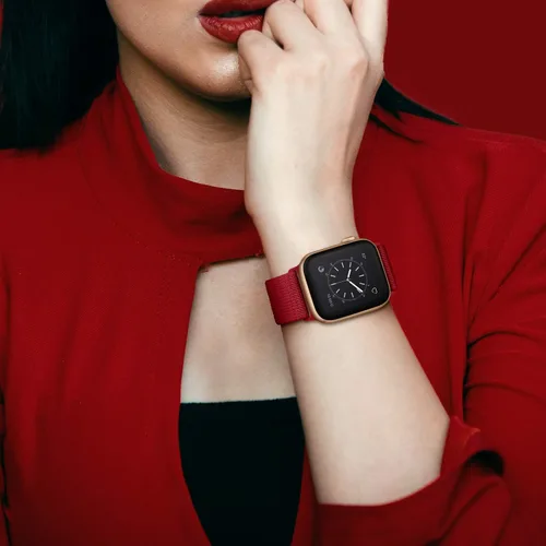 Vista 6 de OXWALLEN - Correa elástica Solo Loop de nailon y de tamaño XL, compatible con Apple Watch de 38 mm y 40 mm, correa trenzada, deportiva, ajustable