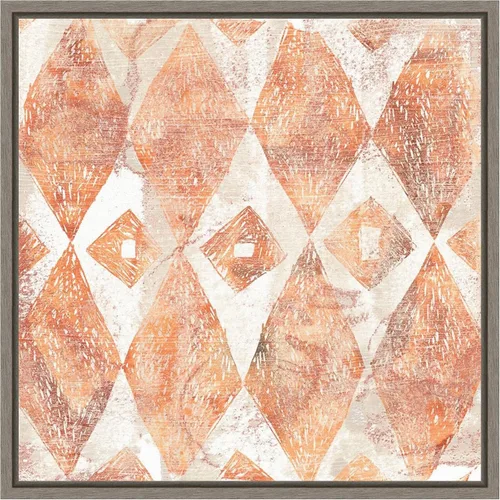 Vista 12 de Amanti Art Framed Canvas Wall Art 16x16 Red Earth Textile VI by June Erica Vess, Framed Wall Art Canvas, Abstract Artwork, Traditional Decor, Small