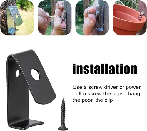 Vista 4 de Clips para macetas, paquete de 18 ganchos para macetas de terracota, soportes estándar de 3.5 a 8 pulgadas para macetas de arcilla, macetas