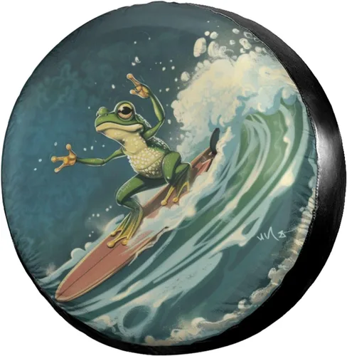 Vista 59 de Dujiea Bass Fish - Cubierta de neumático de repuesto con orificio para cámara de respaldo, cubierta universal de rueda y protector de neumáticos