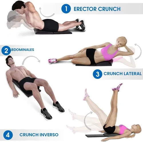 Vista 7 de Yes4All Ab Mat Tailbone y sin coxis, almohadilla de apoyo plegable para ejercicios abdominales para entrenamiento central y espalda baja