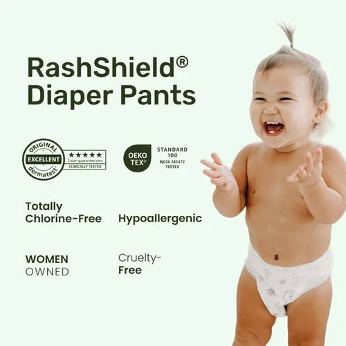 Vista 3 de Parasol Pantalones de pañales desechables sin cloro, talla 4 (2T-3T), 48 unidades, estilo de meter con protección RashShield y envoltura cómoda