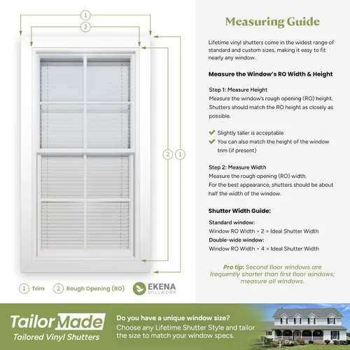 Vista 7 de Ekena Millwork LVSL0004BL Shutter-Lok's de Vinilo Lifetime de 3", Negro