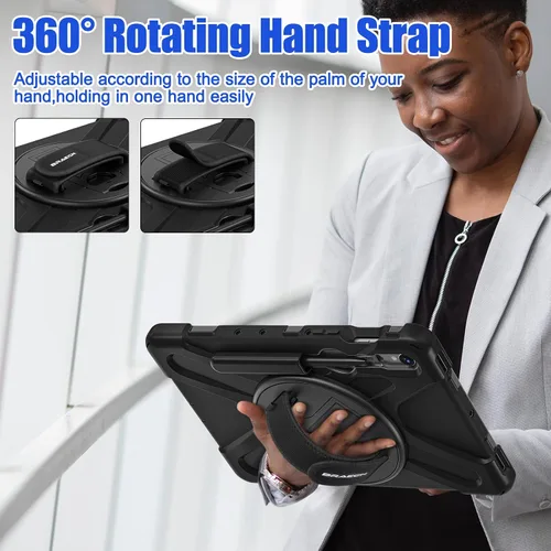 Vista 4 de BRAECNstock Funda para Samsung Galaxy Tab S10 Lite/ S10 FE/ S9 FE/ S9/ S8/ S7 5G Funda de 10.9"/11", Funda Protectora a Prueba de Golpes con Soporte