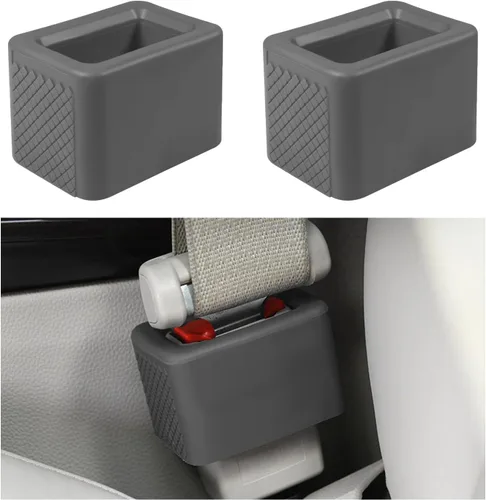 Vista 10 de 2 soportes para hebilla de cinturón de seguridad, hebilla de silicona para cinturón de seguridad para un fácil acceso, el fijador de hebilla