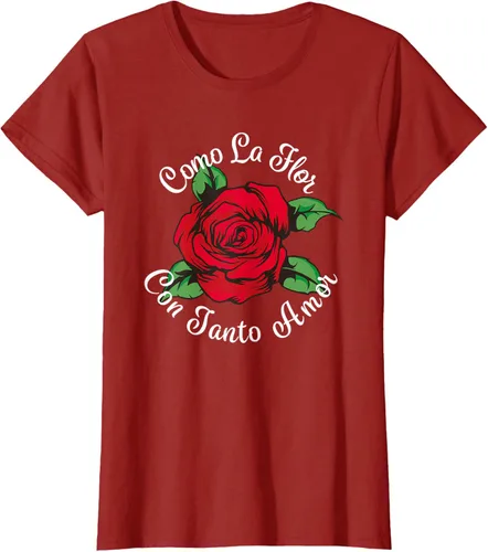 Vista 53 de Como La Flor - Bailar Cumbia - Mexican Rose Fiesta Regalo Camiseta Negro