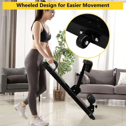 Vista 8 de GYMAX Máquina de entrenamiento 8 en 1 con altura ajustable y espuma protectora, entrenamiento de múltiples posiciones para sentadillas de mariquita