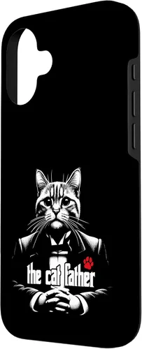 Vista 2 de The Catfather Fathersday Funny Gifts Best Birthday Cat Dad Case for iPhone 16