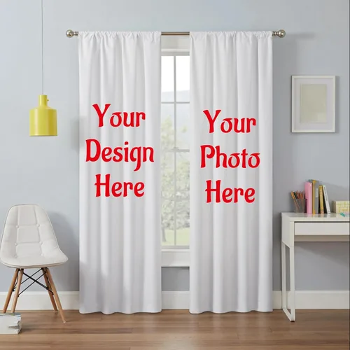 Vista 8 de Cortinas opacas personalizadas, juego de 2 paneles/aislamiento térmico para oscurecer la habitación, cortinas de dormitorio para añadir fotos, Ojal