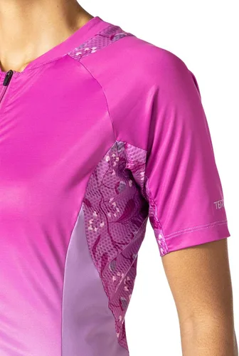 Vista 4 de Terry Bella Prima Short Sleeve Bike Jersey - Womens UPF 50 Womens Full Front Zip Cycling Jersey