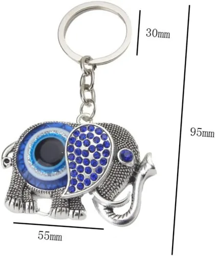 Vista 5 de RORPOIR 1pc Blue Eyes Pendant Evil Eye Wall Pendant Turkish Feng Shui Decorations Blue Eye Keychain Turkish Keychain Evil Eye Keyring Evil Eye Key