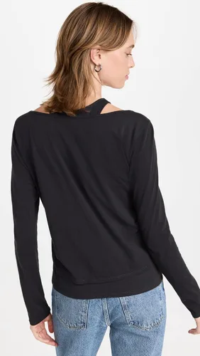 Vista 3 de Pistola Denim Camiseta en capas Leah para mujer