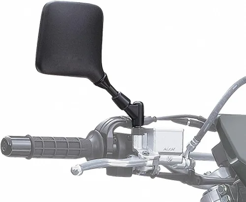 Vista 5 de Espejos de bicicleta deportivos dobles negros compatibles con Honda XR650L 1994