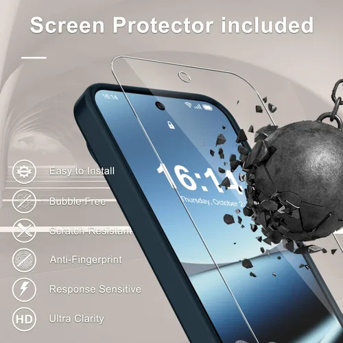 Vista 1503 de Funda para Google Pixel 10 Pro XL, cubierta magnética mate, color negro Fit for MagSafe, Screen Protector included, Shockproof Military Grade