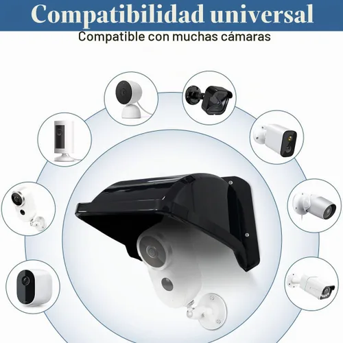 Vista 2 de Cubiertas universales para cámaras de seguridad, protección contra sol y lluvia, techo protector impermeable para cámaras Bullet y Dome, cubierta