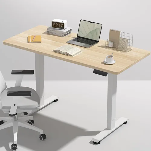 Vista 12 de Veken Escritorio eléctrico grande de pie de 47.2 pulgadas, mesa de juegos Blanco