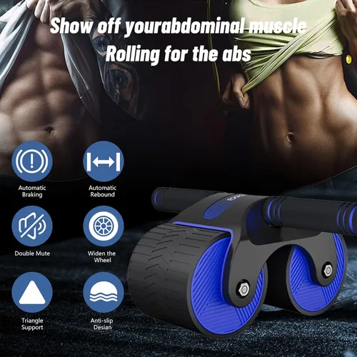 Vista 3 de Rueda aabdominal de rebote automático, 1 juego de rueda abdominal de rebote automático mejorada 2023 para teléfono celular, rodillo abdominal