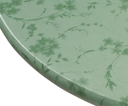 Vista 4 de Mantel de mesa elástico de vinilo Floral, Azul