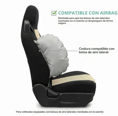 Vista 5 de FH Group - Juego de fundas de asiento de tela plana para todo uso para asientos tipo cubo, 2 piezas de ajuste universal, lavables, para SUV, sedán