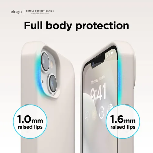 Vista 5 de elago [Paquete] Funda de silicona compatible con iPhone 14 y funda transparente compatible con AirPods Pro de 2ª